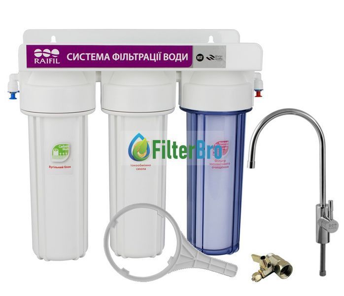 Проточный фильтр RAIFIL TRIO SOFT (PU905-S3-WF14-PR-EZ) с умягчением 931720557 фото