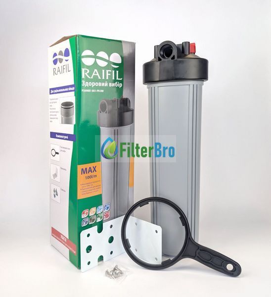 Корпус фильтра Raifil Grey 20BB з угольным картриджем UDF 9745991011 фото