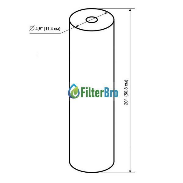 Картридж поліпропіленовий Aquafilter FCPS50M20BB 50 мкм (Big Blue 20) 931720563 фото