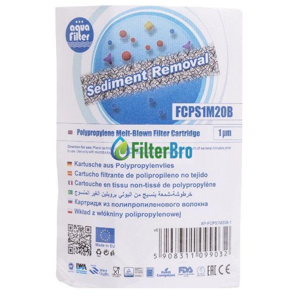 Картридж поліпропіленовий Aquafilter FCPS1M20BB 1 мкм (Big Blue 20) 931720564 фото
