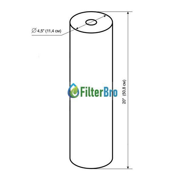 Картридж з поліпропіленової нитки Aquafilter FCPP20M20BB 20 мкм (Big Blue 20) 931720568 фото