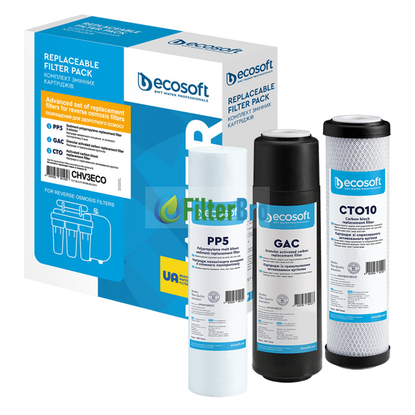 Комплект картриджів Ecosoft 1-2-3 (осмос) покращений (CHV3ECO) 1589217153 фото