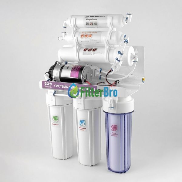 Фільтр зі зворотним осмосом Raifil GRANDO 6+ (з насосом) RO905-650BP-EZ 931720713 фото