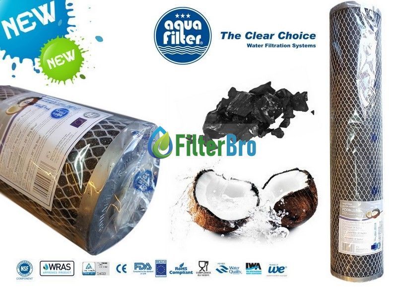 Картридж з брикетованого вугілля Aquafilter FCCBL20BB-S (Big Blue 20) 931720579 фото