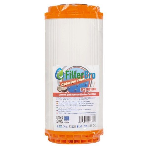 Картридж із гранульованого кокосового вугілля Aquafilter FCCBHD10BB (Big Blue 10) 981885437 фото