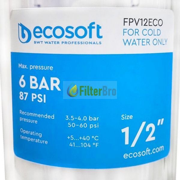 Колба фильтра для холодной воды Ecosoft Standart 1/2 (FPV12ECOSTD) 1589217165 фото