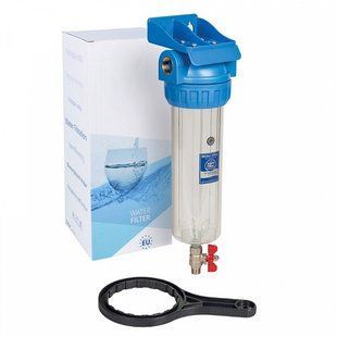 Фільтр магістральний Aquafilter FHPR34-3V_R, 3/4" (трехелементний) зі спусковим клапаном 931721464 фото