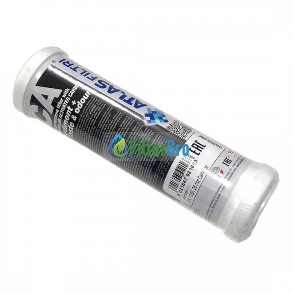 Картридж комбінований Atlas Filtri CA 10" SX 25 mcr 45&deg; (CRA5095111) поліпропілен/кокосове вугілля 1275405271 фото