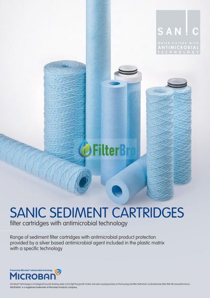 Картридж з поліпропіленової нитки Atlas Filtri FA BIG SANIC 10&rdquo; SX 10 мкм (Big Blue 10) SA5115509 1440624764 фото