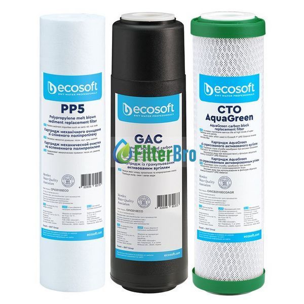 Комплект картриджів Ecosoft 1-2-3 (осмос) AquaGreen (CHV3ECOAGR) 2197824283 фото