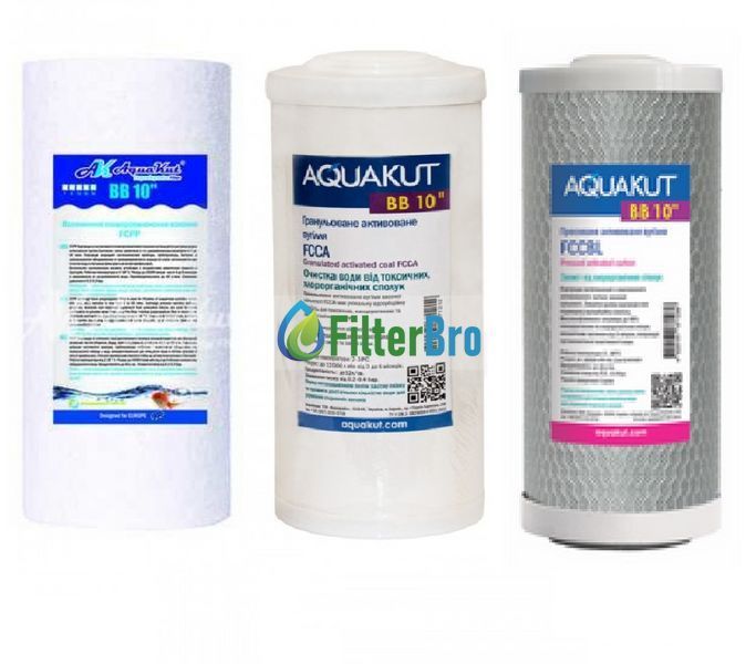 Корпус магистральный AquaKut 10BB TRIO с картриджами 9924384779 фото