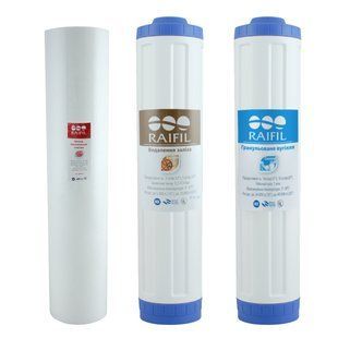 Комплект картриджей Big Blue 20" Raifil IRON-UDF (обезжелезивание) 089211332 фото
