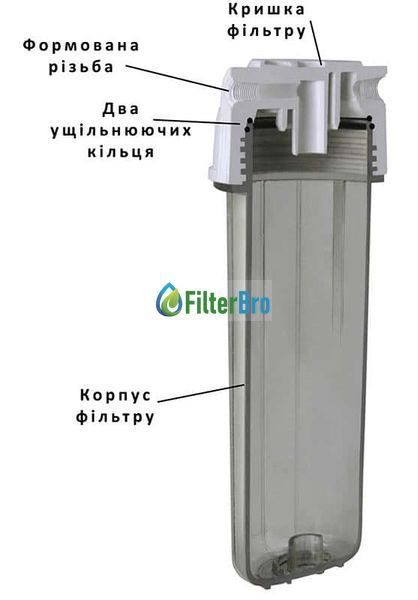 Корпус Aquafilter EG14WWAQ-4 + біла плоска кришка 931723373 фото