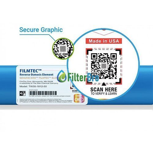Мембрана зворотноосмотична DOW FILMTEC&trade; BW60-1812-75 DuPont (у новому дизайні, з перевірочним кодом) 1004053044 фото